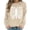 29#Khaki, variant on Womens Halloween Oversized Sweatshirt Plus Size Casual Crew Neck Pullover Tops Skeleton Graphic Loose Fit Long Sleeve Shirts