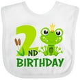 thumbnail image 3 of Inktastic 2nd Birthday Prince Frog Boys Baby Bib, 3 of 4