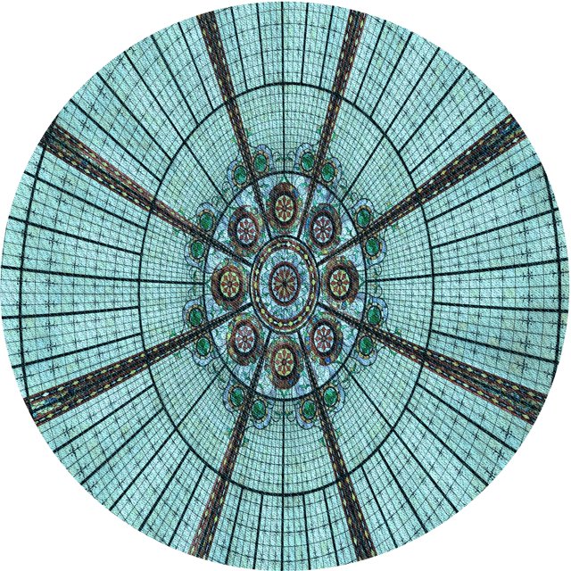 Ahgly Company Tapis Rond Lavable en Machine Intérieur Transitionnel Bleu Verdâtre, 3 Pieds Rond