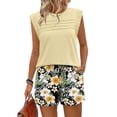 thumbnail image 3 of WIHOLL Two Piece Lounge Sets for Women Trendy Summer Clothes Pleated Tops Skort Vacation Cruise Workout Outfits, 3 of 11
