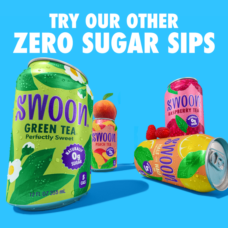 Swoon Zero Sugar Green Tea, 5 Calories, 12 fl oz Cans, 4 Pack photo 8