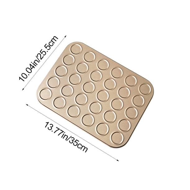 Yhmxh Utensilios de cocina Moldes de acero al carbono para 30 macarrones, multifunción, para hornear, galletas, pan crujiente, antiadherentes, fáciles de limpiar. Muebles para cocina