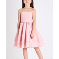 thumbnail image 3 of SGMVNU Girls Dress Summer Spaghetti Straps Smocked Ruched A Line Swing Dress Flowy Double Layered Tween Girl Party Dresses, Size 8 Years, Pink, 3 of 8