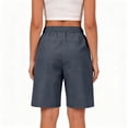 thumbnail image 3 of Inglocry Women's Cargo Shorts Summer High Waisted Bermuda Shorts Casual Trendy Hiking shorts Elastic Waist Pant with Pockets 2026 Gray XL, 3 of 4