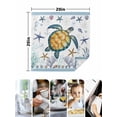 thumbnail image 4 of Coastal Turtle Cloth Napkins Set of 6 Reusable Dinner Napkins, Ocean Nautical Starfish Conch Seashells Cocktail Napkin Washable Table Napkins for Wedding/Holiday Party/Baby Shower 20"x20", 4 of 7