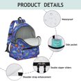 thumbnail image 4 of Blue Cartoon Dinosaurs Landscape Pattern Cute School Backpack with Padded Back and Adjustable Shoulder Straps 13.4"x11"x4.7", 4 of 5