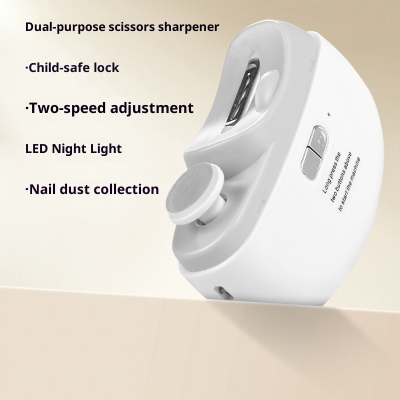 2025 Upgraded Electric Nail Clipper, Electric Nail File, 2 Speeds Automatic Nail Trimmer with LED Light & Clip Storage - USB Rechargeable for Baby, Kids, Adults, Seniors