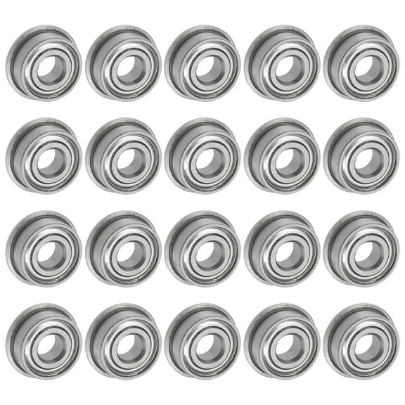 MF104ZZ Flanged Ball Bearing 4x10x4mm Double Shielded Chrome Steel Flange Bearings, 20 Packs