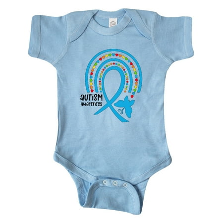 

Inktastic Autism Awareness Ribbon Rainbow and Butterfly Gift Baby Boy or Baby Girl Bodysuit