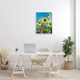 thumbnail image 3 of Stupell Industries Summer Sky Sunflower Field Contemporary Farm Florals Floral & Botanical Painting White Framed Art Print Wall Art, 30 x 24, 3 of 8