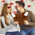thumbnail image 6 of Lilgiuy Heart Shape Plush Pillow Heart Stuffed Plush Pillow 13.78 Inch Cute Heart Stuffed Cushion Toy Throw Pillow Gift for Valentine's Day Wedding Lovers Festival (Brown), 6 of 6