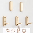 thumbnail image 2 of Djiypn Foldable Coat Hooks, Invisible Folding Retractable Wall Hooks, 2Pack Retractable Hook, Foldable Wall Hooks for Hanging Coats, Scarves, Hats, Bathrobes, Keys, Bags (Gold), 2 of 10