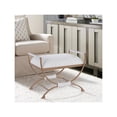 thumbnail image 2 of Comfort Pointe Norwich 19.75" Upholstered Fabric & Metal Bench in White, 2 of 4