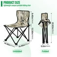 thumbnail image 3 of 600D Oxford Camping Chair Portable Foldable Chair Supports 220 lbs for Picnic, Fishing, Backpacking Lily Motifs Pattern, 3 of 8