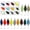 Type C ( 12pcs ), variant on Trout Fishing Spoon Lure Set Single Hook Trout Lures Hard Metal Baits Mini Fishing Jig Spoon Lures for Perch Char Crappie