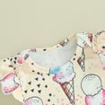 thumbnail image 5 of Bagilaanoe 2pcs Newborn Baby Girl Shorts Set Flying Sleeve Print Romper Tops + Ruffle Shorts 3M 6M 9M 12M Infant Casual Summer Clothes, 5 of 8