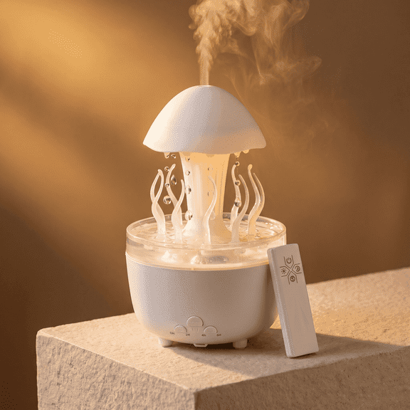 CMIABO 300ml Essential Oil Diffuser, Quiet Aromatherapy Mist Diffusers for Home with LED Color Changing Light and Remote Control,Auto-Off Switch, Suitable Families Humidifiers for Bedroom(White)