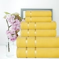 thumbnail image 3 of CASA COPENHAGEN Eternal 6 Pieces Towel Set- Butter Yellow, 500 GSM 2 Bath Towel 2 Hand Towel 2 Washcloth, Designed in Denmark Made of Soft Egyptian Cotton for Bathroom, Kitchen & Shower, 3 of 5