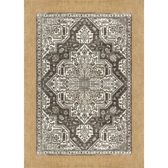Mainstays Beige Persian, Faux Layered, Indoor Area Rug, 5'x7'