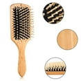 thumbnail image 6 of Hair Brush Natural Wooden Bamboo Brush and Detangle Tail Comb Instead of Brush Cleaner Tool, Eco Friendly Paddle Hairbrush for Women Men and Kids Make Thin Long Curly Hair Health and Massage Scalp, 6 of 8
