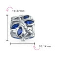 thumbnail image 3 of Bling Jewelry Womens Blue CZ Butterfly Dragonfly Firefly Charm Bead for Bracelet, 3 of 3