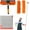 Orange, variant on 4.5M Window Cleaning Kit, Extra Long 2-in-1 Extendable with Microfiber Cloth Squeegee Strips
