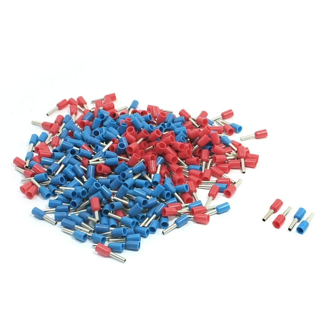 Cables de terminales de ferules preaislados de 16 AWG E1508 azul y rojo, 380 piezas