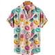 thumbnail image 2 of Camisas de helado divertidas con estampado 3D para hombre, camisas de playa de talla grande de manga corta de verano, blusas hawaianas con solapa para vacaciones, ropa para hombre, 2 of 4