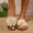 Beige, variant on Flower Sandals for Women, Flat Toe Post Slides with Elastic Band, Cute & Comfortable for Garden, Park, Shopping, and Summer Wardrobe Beige 41