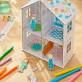 thumbnail image 3 of Pen+Gear Cardboard Color Your Own Dollhouse Kit, 15 Pieces, 3 of 7