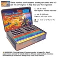 thumbnail image 2 of Juego de 156 piezas de juguete magnético para construcción CMS MAGNETICS con caja de hojalata, 2 of 5