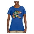 thumbnail image 3 of Dean Russo Raptor Animal Lover Womens Graphic T-Shirt, Royal, 3X-Large, 3 of 6