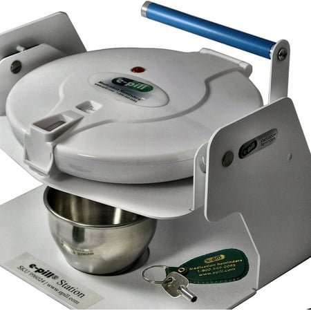 Pill Reminder Alarm - e-pill MedTime STATION Automatic Pill Dispenser with Lock. Up to 6 Daily Alarms e-pill Station. Helps Prevent Double Dosing. Locked Pill Box, Tipper and Medicine Dispensing Cup included.