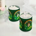thumbnail image 2 of Yayeee 2 Pack Qtip Holder Bathroom Cotton Swab Canister with Lid Clear Dispenser Set, Cat Clover, 2 of 6