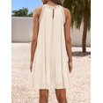 thumbnail image 4 of Vestido ZESICA para mujer 2025, de chifón, halter, color albaricoque, 4 of 8