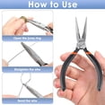 thumbnail image 4 of (5-Inch) Long Needle Nose Pliers Precision Wire Plier Repair Tool Flat Nose Jewellery Pliers, 4 of 5