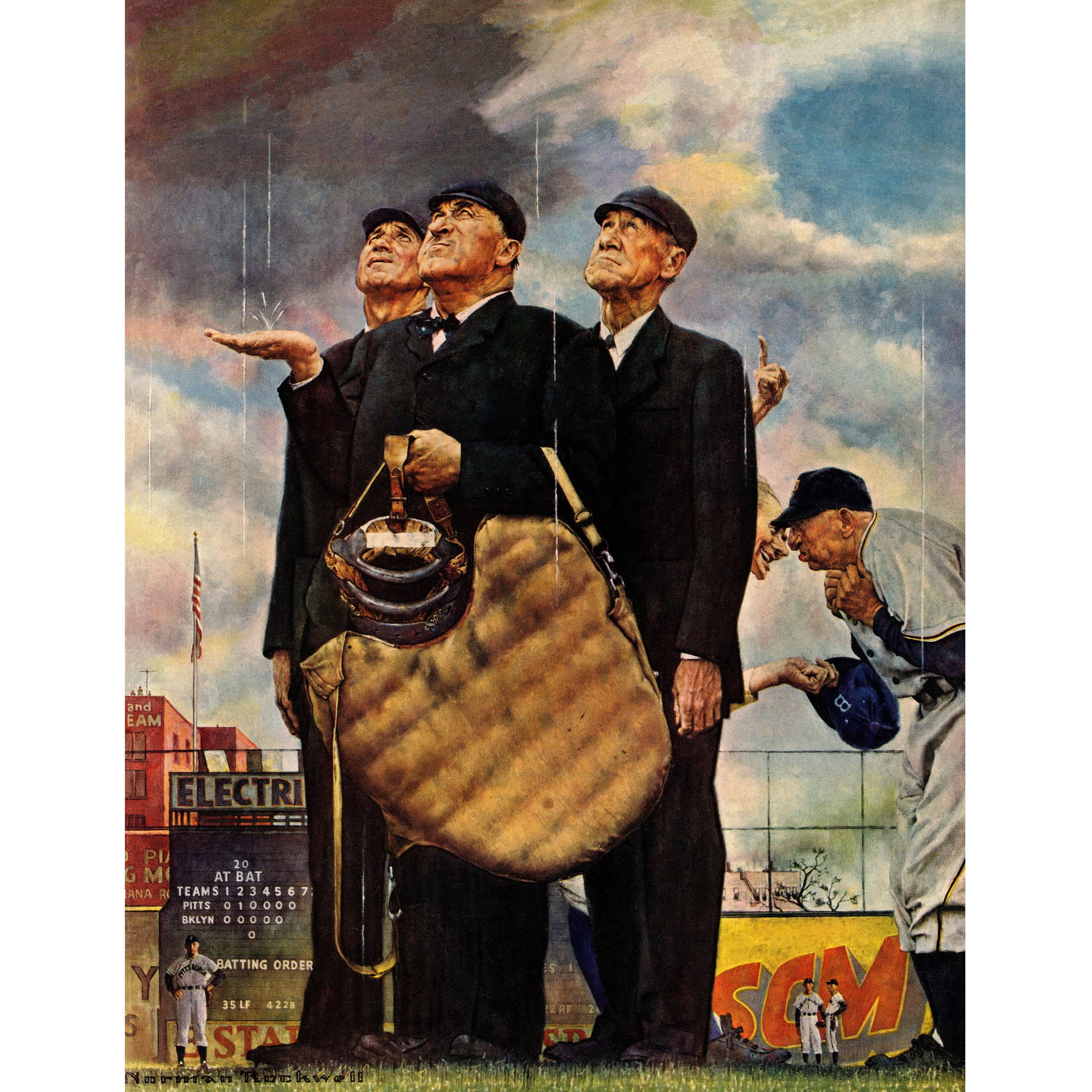 Marmont Hill Bottom of the Sixth by Norman Rockwell Painting Print on Canvas