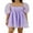 Purple, variant on Women's Off Shoulder Puffy Sleeve Mini Dress Tulle Princess Dress Ruffle Mesh Wedding Evening Party Prom Mini Dress