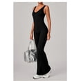 thumbnail image 3 of SKQIT Flare Workout Jumpsuits for Women One Piece Sleeveless Scrunch Butt Lifting Gym Bodysuit Sexy Backless Yoga Outfits, 3 of 7