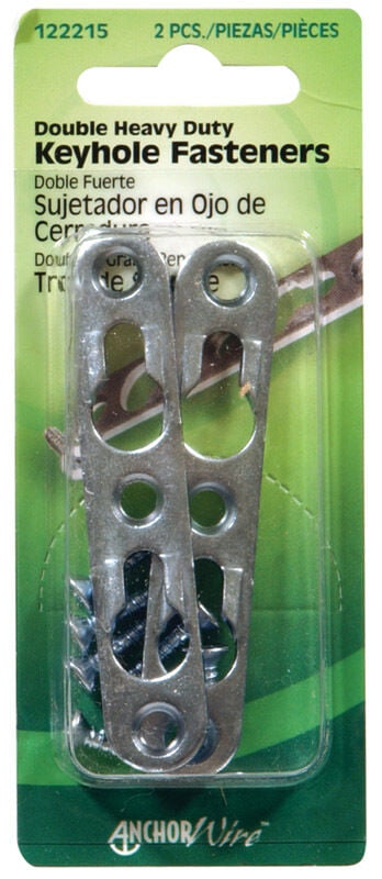 Hillman AnchorWire Steel Keyhole Picture Hanger Fastener Mirror 2 pk 122215 New 