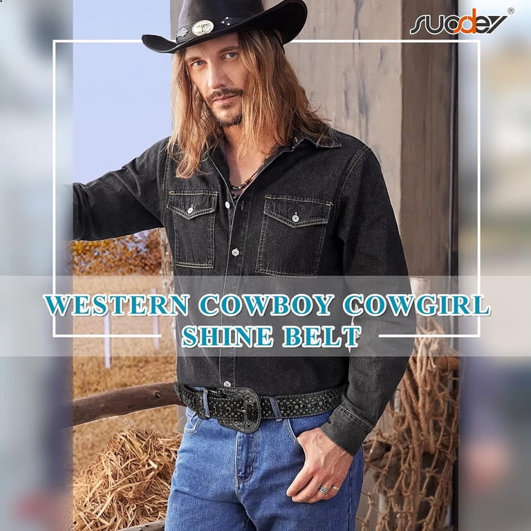 1475 Men Women Rhinestone Belt Western Cowboy Cowgirl Shine Crystal Diamond Men Women Rhinestone Belt Western Cowboy Cowgirl Shine  main image 2