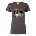 thumbnail image 2 of Wild Bobby, Cute Pug Life Living, Animal Lover, Women Graphic Tee, Charcoal, Medium, 2 of 4