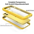 thumbnail image 2 of CellEver Clear Full Body Case for iPhone 11, Heavy Duty Protection with Anti-Slip TPU Bumper and [2 Tempered 9H Glass Screen Protectors] Shockproof Transparent Phone Cover 6.1 Inch (Yellow), 2 of 7