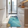thumbnail image 4 of Blue Marble Gold Wave Pattern Kitchen Rug Mat,Kitchen Runner Rugs Non Skid Washable,Decorative Kitchen Floor Mats for Kitchen,Sink,Laundry,17"x47.2", 4 of 7