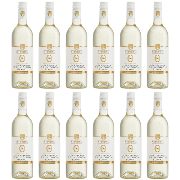 Giesen Non-Alcoholic Sauvignon Blanc - Premium Dealcoholized White Wine from New Zealand | 12 PACK