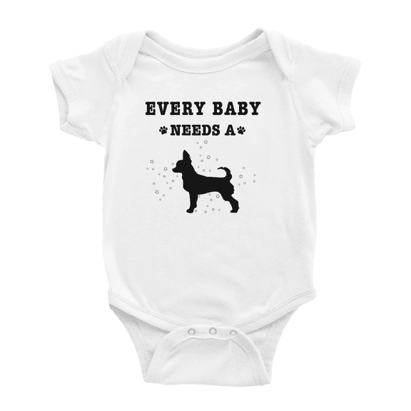 Every Baby Needs A Chion Dog Cute Baby Bodysuit For Boy Girl 0-3 Months
