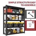thumbnail image 5 of NYBOPAVIS 72"H Heavy Duty Shelving with Pegboard & Adjustable Rack,5-Tier Industrial Metal Shelving Unit for Garages, Warehouses,Offices, Bedrooms,23.6"D x 47.2"W x 72"H, 5 of 9