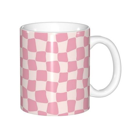 

Zeuib Irregular Plaid Ceramic Coffee Mug with Large Handle，Modern Reactive Glaze Dishwasher & Microwave Safe – Perfect for Home Office Café Gift-Ready