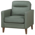 thumbnail image 5 of Coaster Jonah Faux Leather Upholstered Track Arm Accent Club Chair Green, 5 of 12