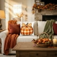 thumbnail image 4 of Moocorvic Fall Decor Pumpkin Throw Pillow Covers, Thanksgiving Harvest Orange Maple Leaf Decorations for Sofa Couch Bed 18 x 18 Inch, 4 of 8